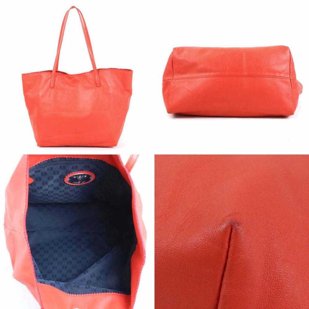 Loewe LOEWE shoulder bag tote anagram leather orange red ladies - Picture 3 of 5